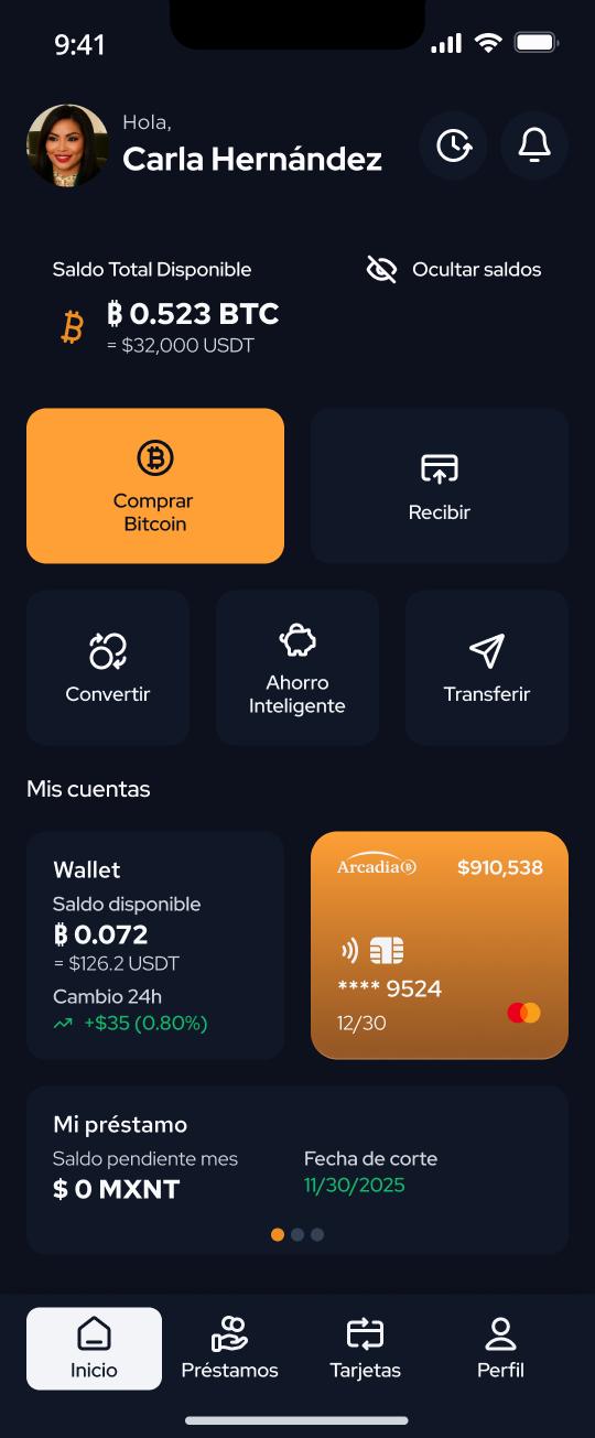 ArcadiaB App - Dashboard